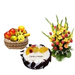 Fruits cakes and flower