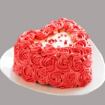 Heart Shape Rose Cake